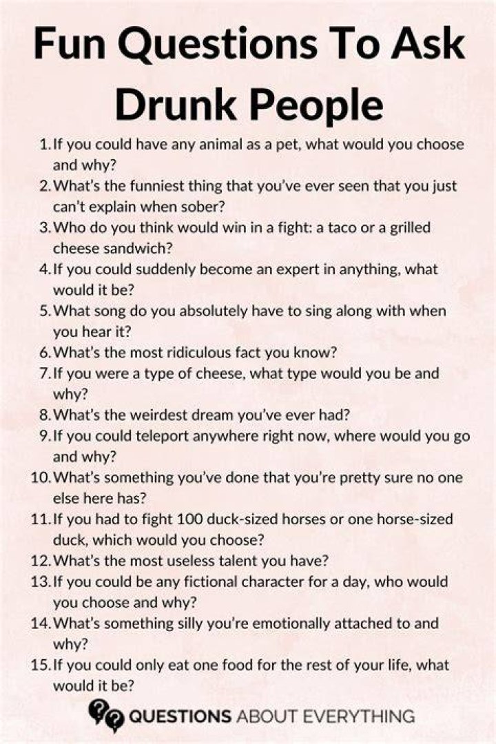 99 Questions to Ask Drunk Friends for Some Wild Stories