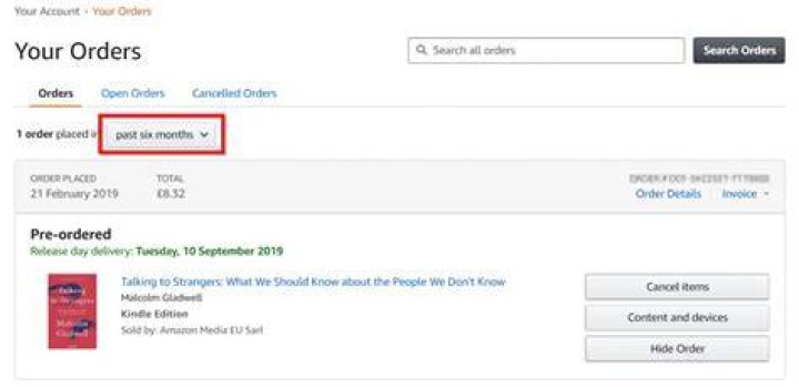 Amazon online order erwarehouse