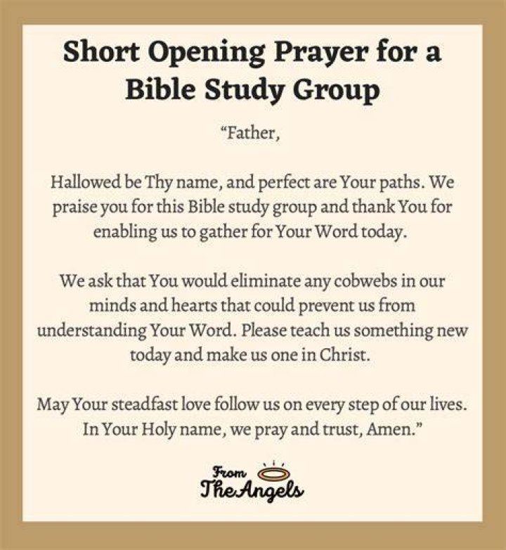 Opening Prayer for Bible Study