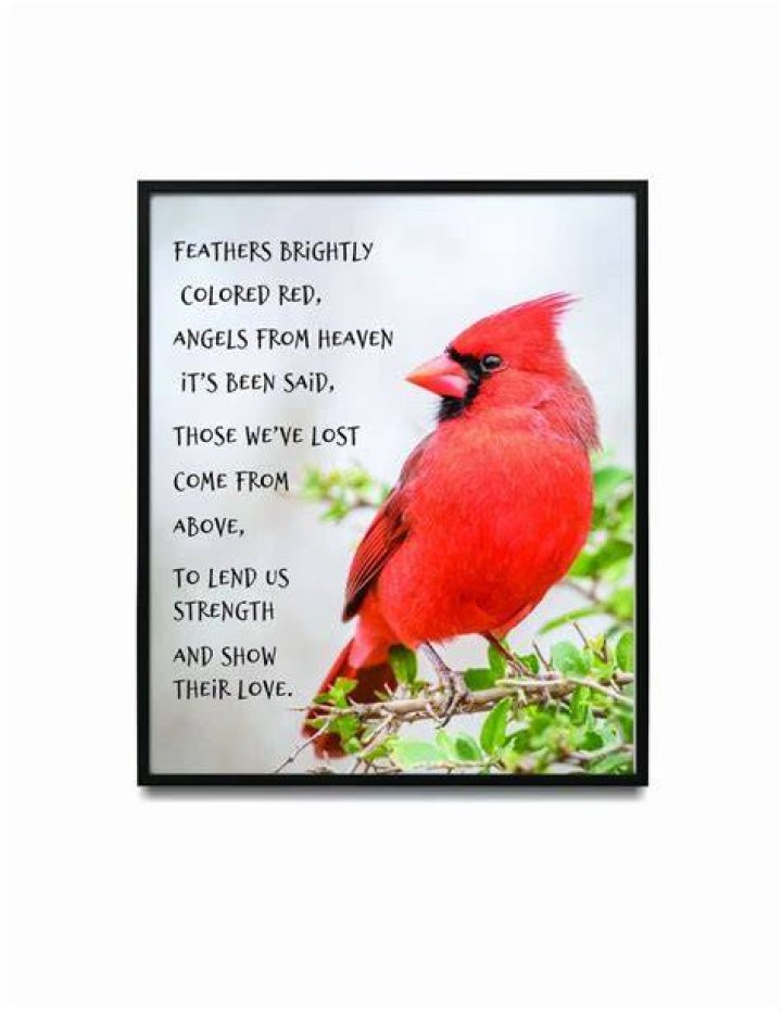 Red Cardinal Poster Printable Memorial Poem Printable Art Etsy in